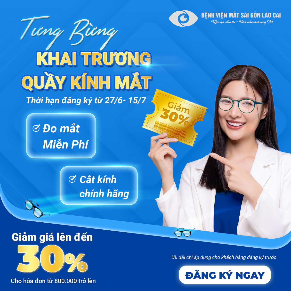 TƯNG BỪNG KHAI TRƯƠNG KHUYẾN MÃI CẮT KÍNH