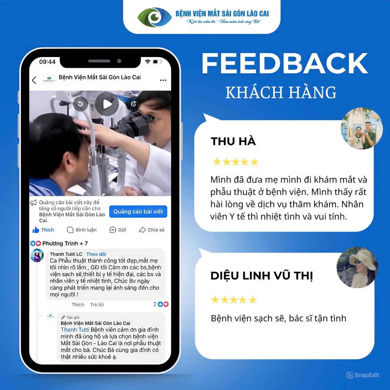 SỨ MỆNH CỦA BỆNH VIỆN MẮT SÀI GÒN - LÀO CAI MANG LẠI ÁNH SÁNG VÀ NIỀM TIN CHO BỆNH NHÂN