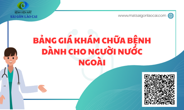 BẢNG GIÁ DỊCH VỤ CHO NGƯỜI NƯỚC NGOÀI